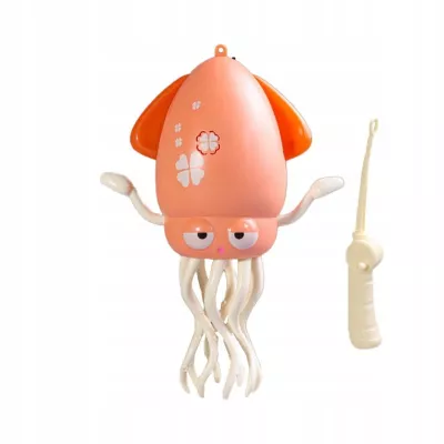 Tańcząca Ośmiornica USB - Zabawka Interaktywna z Muzyką i LED + Wędka