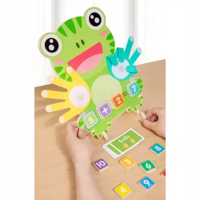 Drewniana Żabka Montessori do Nauki Liczenia Nauka przez Zabawę dla dzieci