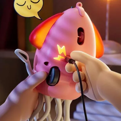 Tańcząca Ośmiornica USB - Interaktywna Zabawka z Muzyką i LED + Wędka