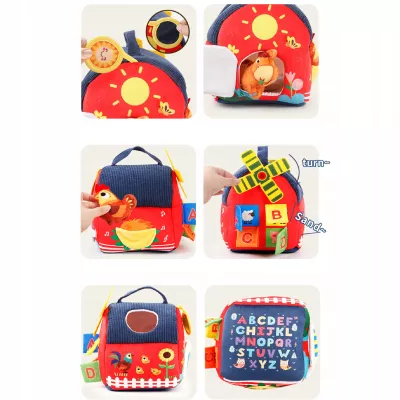 Zestaw Montessori 7w1 Farma Sensoryczna Domek Wiatrak 6-12 m+ dla dzieci