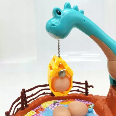 Zabawka zręcznościowa obrotowa dinozaur z jajkami gra dla dzieci manualna