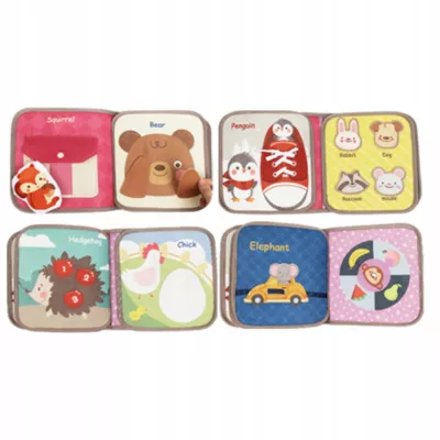 Książeczka filcowa dla dzieci tablica manipulacyjna rzepy Montessori