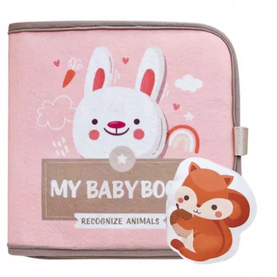 Książeczka filcowa dla dzieci tablica manipulacyjna rzepy Montessori