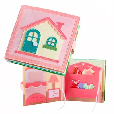 Cicha Książeczka dla dzieci Tablica Manipulacyjna Montessori Filc akcesoria