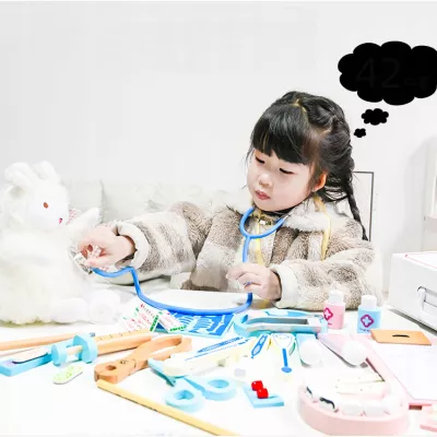 Zestaw Lekarski Mały Doktor XXL Apteczka Dentysta 3+ drewniane elementy