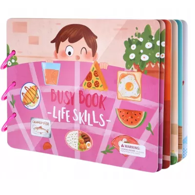 Cicha Książeczka Montessori Żywność na rzepy DIY Edukacyjna dla dzieci