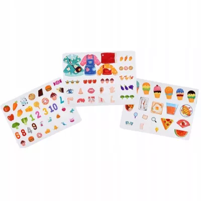 Cicha Książeczka Montessori Żywność na rzepy DIY Edukacyjna dla dzieci