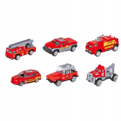 Laweta Ciężarówka Straż Pożarna 6 Autek Resoraki Rampa Garaż dla dzieci