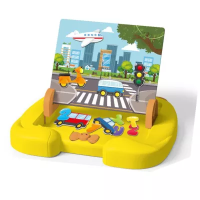 Tablica Magnetyczna Edukacyjna do rysowania dla dzieci układanka pojazdy