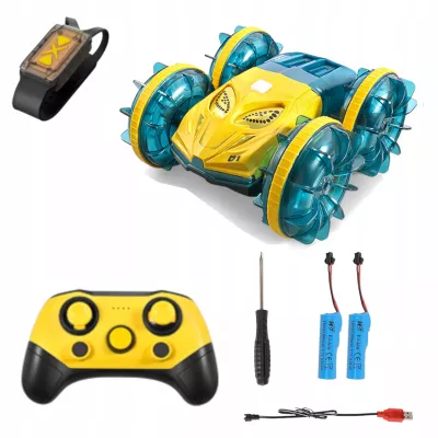 Samochód zdalnie sterowany JEŹDZI PO WODZIE terenowy AMFIBIA dla dzieci