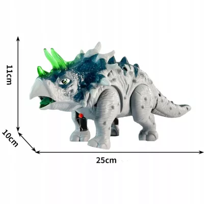 Dinozaur Interaktywny Triceratops - Chodzący, Świecący, Dźwięki dla Dzieci