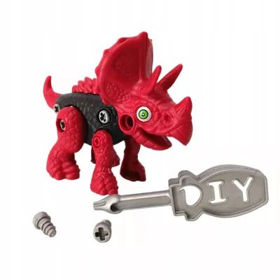 Dinozaur do skręcania dla dzieci - kreatywna zabawka konstrukcyjna DIY blue