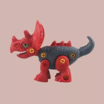Dinozaur do skręcania dla dzieci - kreatywna zabawka konstrukcyjna DIY blue