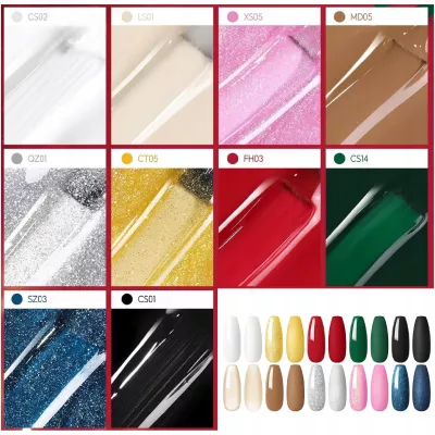 Zestaw do paznokci hybrydowych COSCELIA lampa UV LED + akcesoria