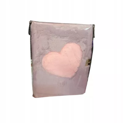 Pluszowy Pamiętnik A5 Na Kluczyk Sekretny Notes Dziennik Fioletowy