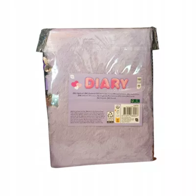 Pluszowy Pamiętnik A5 Na Kluczyk Sekretny Notes Dziennik Fioletowy