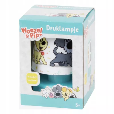 Lampka Nocna Dotykowa dla Dzieci Zmiana Kolorów LED Na Baterie Woezel&Pip