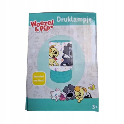 Lampka Nocna Dotykowa dla Dzieci Zmiana Kolorów LED Na Baterie Woezel&Pip