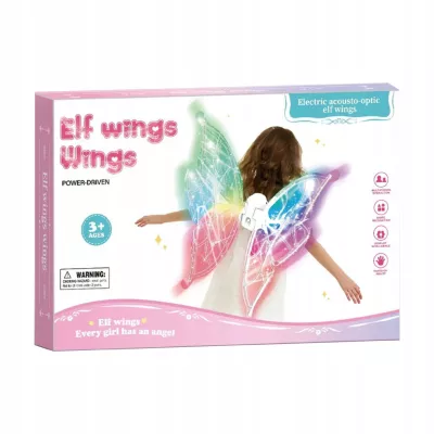 Świecące skrzydła motyla LED bajkowe skrzydełka dla małych wróżek strój