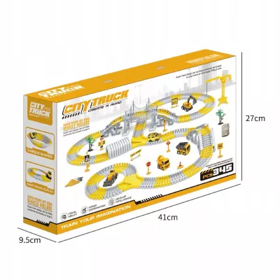 Tor samochodowy budowlany 345 el. auta plac budowy zestaw 3+