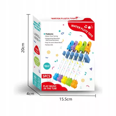 Flety wodne do kąpieli 5 szt. muzyczna zabawka dla dzieci 18m+