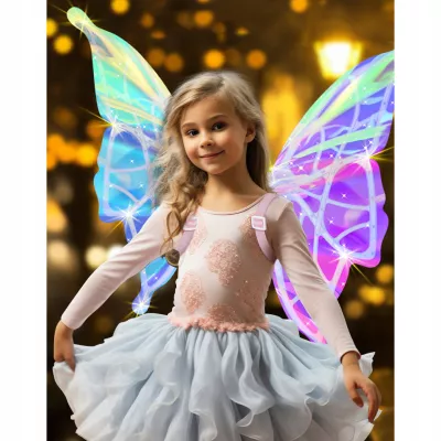 Świecące skrzydła motyla LED bajkowe skrzydełka dla małych wróżek strój
