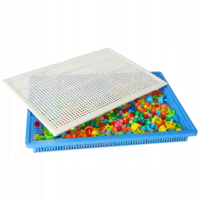 Puzzle pinezki grzybki 296 el. kreatywna układanka 3+ walizka