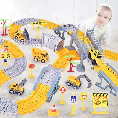 Tor samochodowy budowlany 345 el. auta plac budowy zestaw 3+