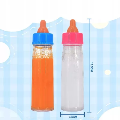 Magiczne butelki dla lalek mleko i sok znikające zestaw 2 szt.