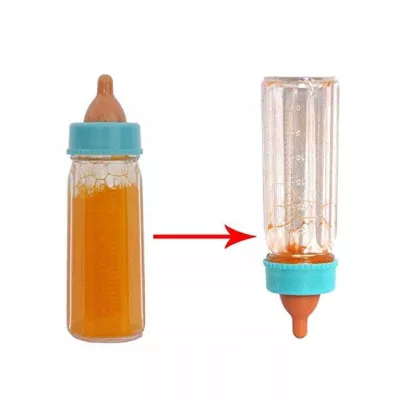 Magiczne butelki dla lalek mleko i sok znikające zestaw 2 szt.