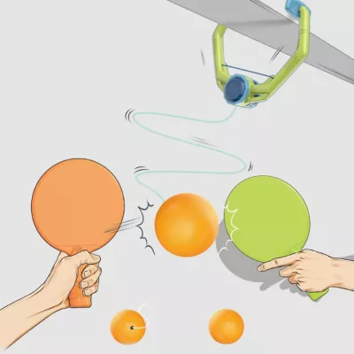 Ping Pong Podwieszany dla Dzieci i Dorosłych + 6 Piłek 2 Rakietki gra