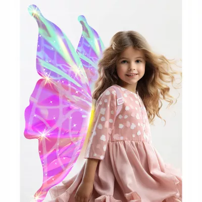 Świecące skrzydła motyla LED bajkowe skrzydełka dla małych wróżek strój