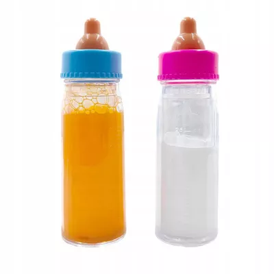 Magiczne butelki dla lalek mleko i sok znikające zestaw 2 szt.