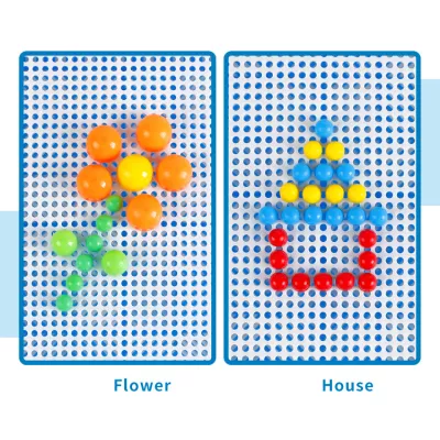 Puzzle pinezki grzybki 296 el. kreatywna układanka 3+ walizka
