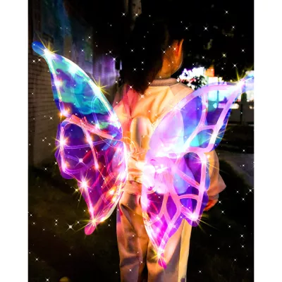 Świecące skrzydła motyla LED bajkowe skrzydełka dla małych wróżek strój