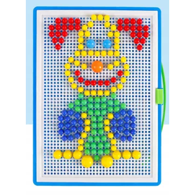 Puzzle pinezki grzybki 296 el. kreatywna układanka 3+ walizka