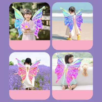 Świecące skrzydła motyla LED bajkowe skrzydełka dla małych wróżek strój