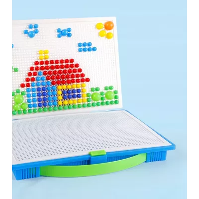 Puzzle pinezki grzybki 296 el. kreatywna układanka 3+ walizka