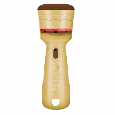 Projektor latarka mini 2w1 ręczny beżowy dla dzieci