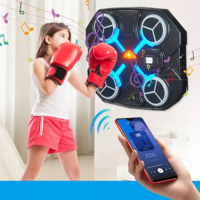 Tarcza Bokserska Muzyczna Bluetooth LED Smart Trening 3 Tryby Czarna