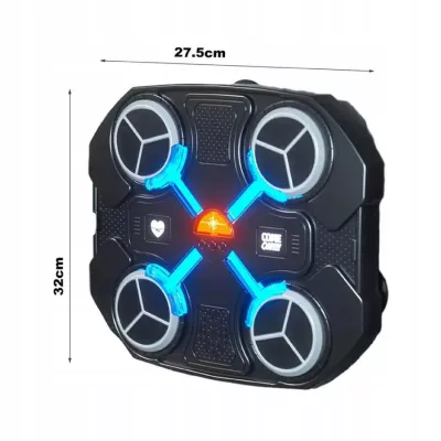Tarcza Bokserska Muzyczna Bluetooth LED Smart Trening 3 Tryby Czarna