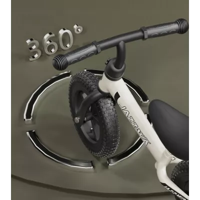 Rowerek biegowy 14" - lekki, wytrzymały, bezpieczny dla dziecka beżowy