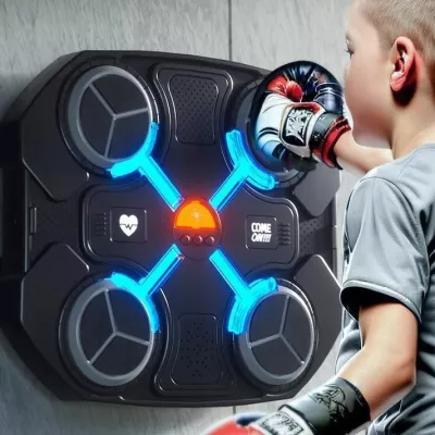 Tarcza Bokserska Muzyczna Bluetooth LED Smart Trening 3 Tryby Czarna