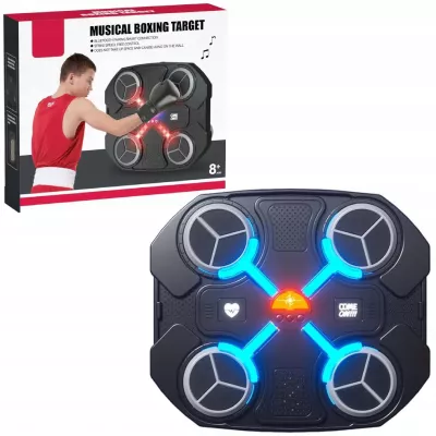 Tarcza Bokserska Muzyczna Bluetooth LED Smart Trening 3 Tryby Czarna