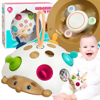 Zabawka Sensoryczna 4w1 Jeż Jeżyk Pop It Spinner Grzechotka Antystresowa