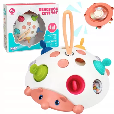 Zabawka Sensoryczna 4w1 Jeż Jeżyk Pop It Spinner Grzechotka Antystresowa