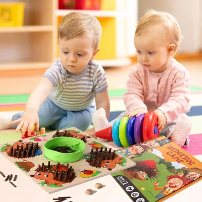 Drewniana Gra Montessori Jeż Edukacyjna Gra Matematyczna nauka liczenia