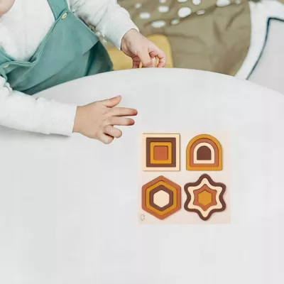 Drewniana Układanka Sorter Montessori Kształty Edukacyjna dla dzieci