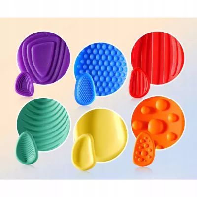 Zestaw 6x Kamienie Antystresowe SILIKONOWE Fidget Toy Sensoryczne ADHD