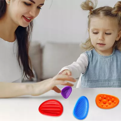 Zestaw 6x Kamienie Antystresowe SILIKONOWE Fidget Toy Sensoryczne ADHD
